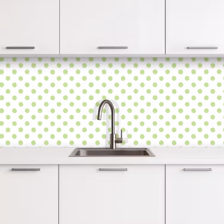 Dots - Klassiek - Groen keuken achterwand 2 middel 871 -3d