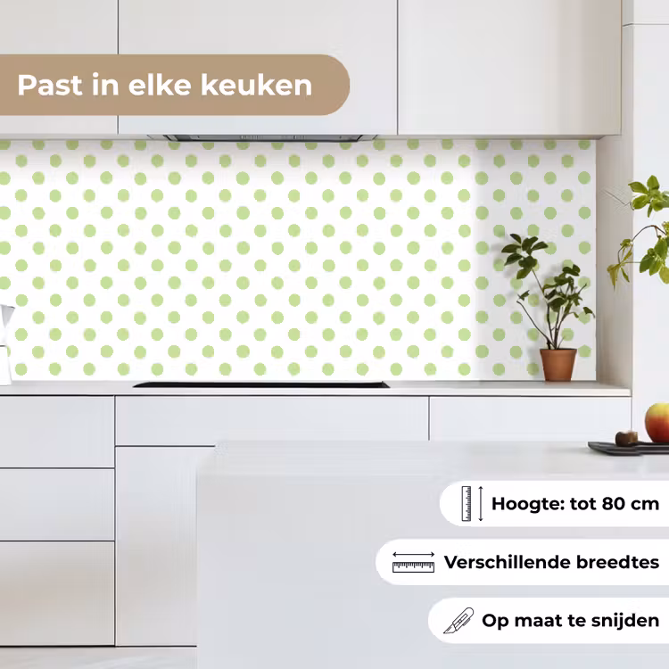 Dots - Klassiek - Groen keuken achterwand 2 middel 871 -sfeer4_NL