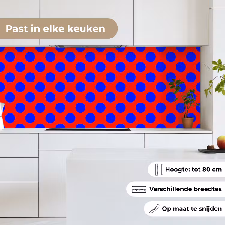 Dots - Klassiek - Rood keuken achterwand 2 middel 871 -sfeer4_NL