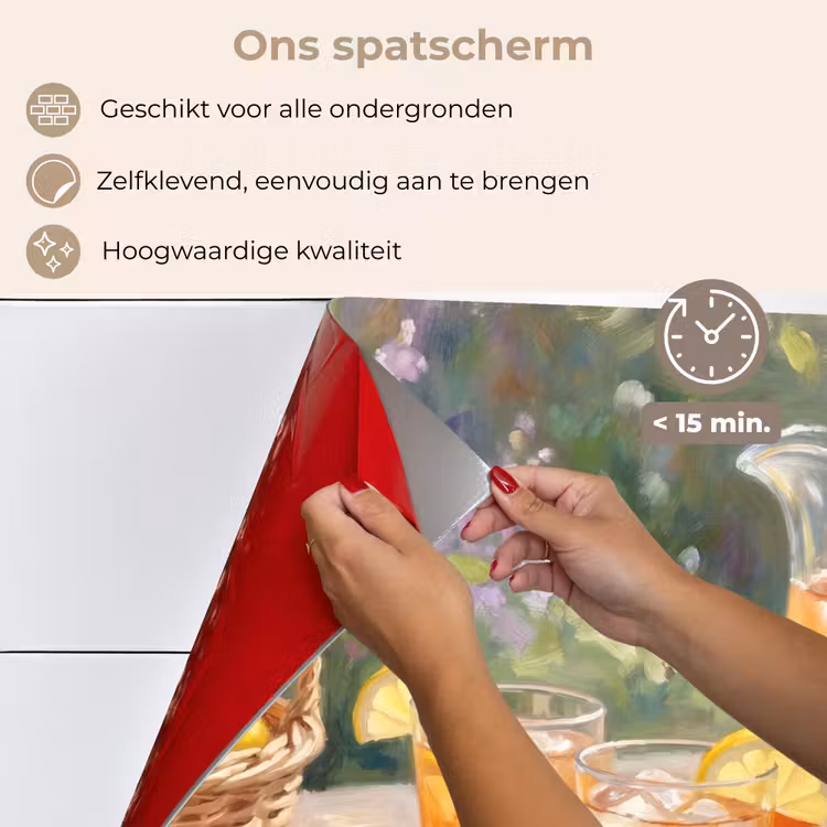 Drank - Citroen - Zomer - Tuin - Geel keuken achterwand spatscherm klein -spatscherm_NL