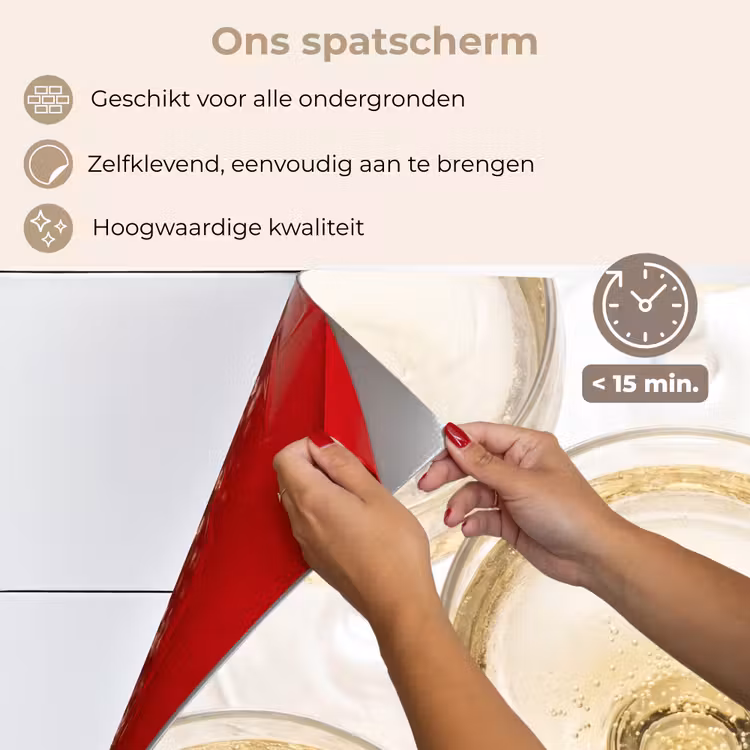 Drank - Glazen - Feest - Goud keuken achterwand spatscherm klein -spatscherm_NL