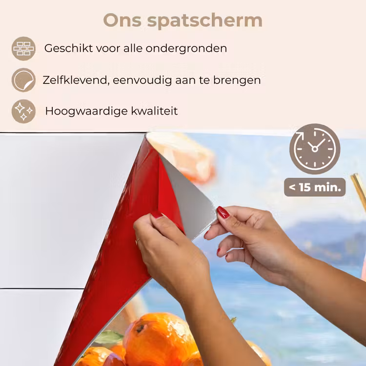 Drank - Glazen - Strand - Zomer - Oranje keuken achterwand spatscherm klein -spatscherm_NL