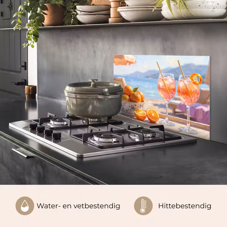 Drank - Glazen - Strand - Zomer - Oranje keuken achterwand spatscherm klein -usp_NL
