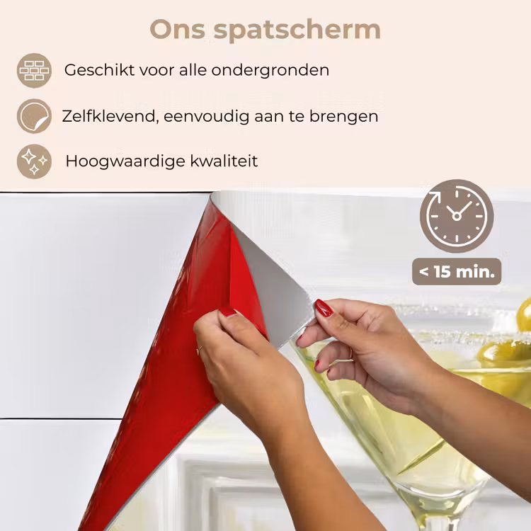 Drank - Martini - Olijven - Modern - Wit keuken achterwand spatscherm klein -spatscherm_NL