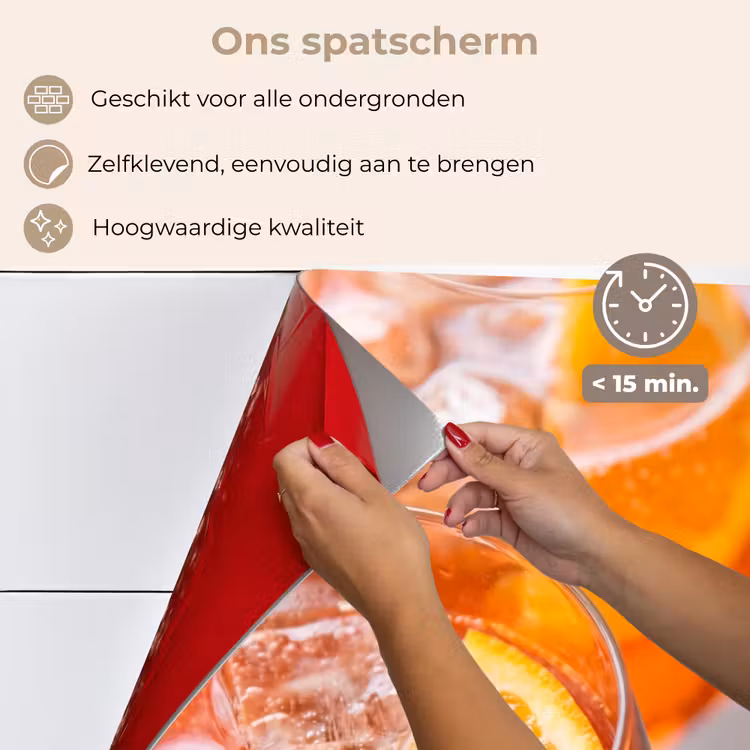 Drank - Sinaasappel - IJs - Zomer - Oranje keuken achterwand spatscherm klein -spatscherm_NL