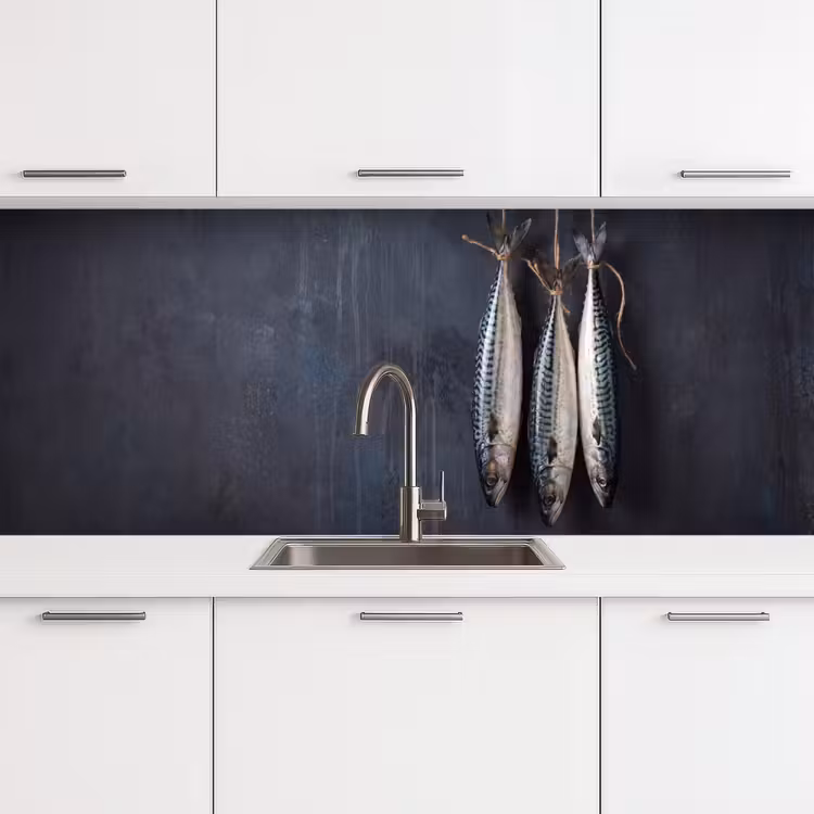 Keuken achterwand - Drie vissen - Touw - Drie vissen - Touw keuken achterwand 2 middel