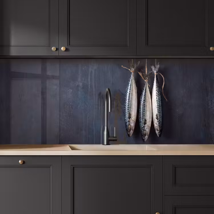 Keuken achterwand - Drie vissen - Touw - Drie vissen - Touw keuken achterwand 2 middel