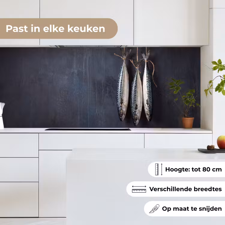Keuken achterwand - Drie vissen - Touw - Drie vissen - Touw keuken achterwand 2 middel