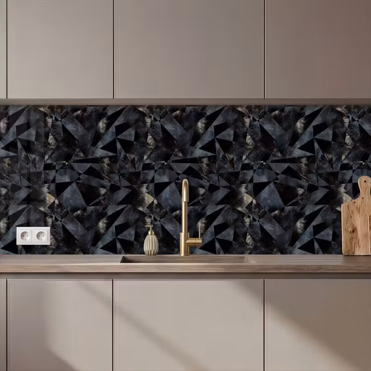 Driehoeken - Abstract - Donker keuken achterwand 2 middel 871 zz_3dshopping