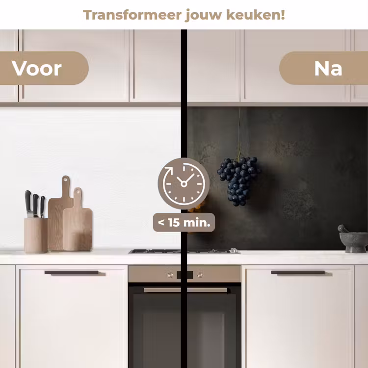 Druiven - Kleurrijk - Muur keuken achterwand 2 middel -voor-na2_NL