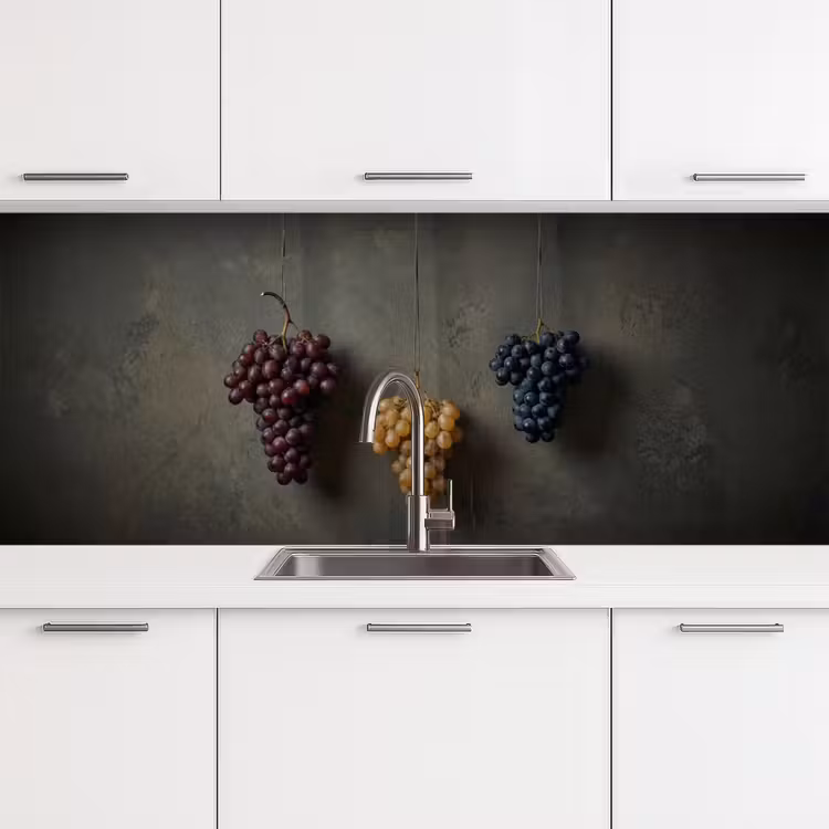 Druiven - Kleurrijk - Muur keuken achterwand 2 middel -3d