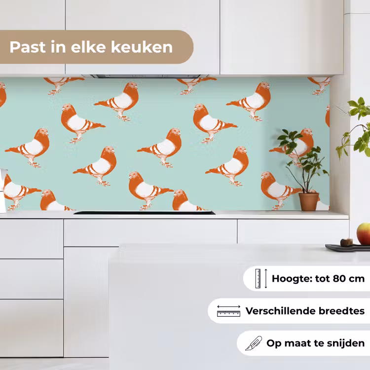 Duif - Vogel - Patroon keuken achterwand 2 middel 871 -sfeer4_NL