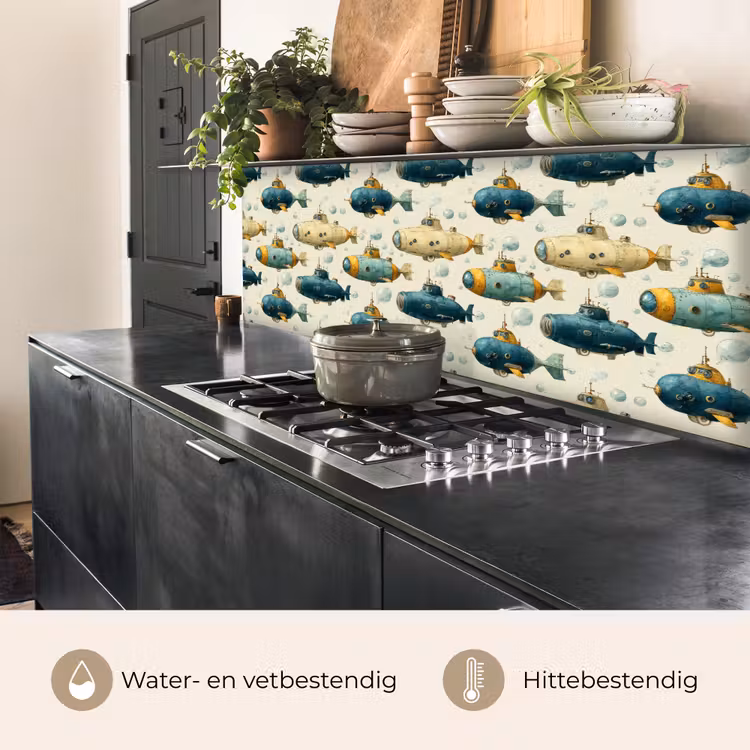 Duikboot - Fantasie - Kleurrijk keuken achterwand 2 middel 871 -usp_NL