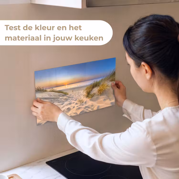 Duin - Zonsondergang - Horizon - Strand - Gras keuken achterwand sample klein -USP_sampleNL