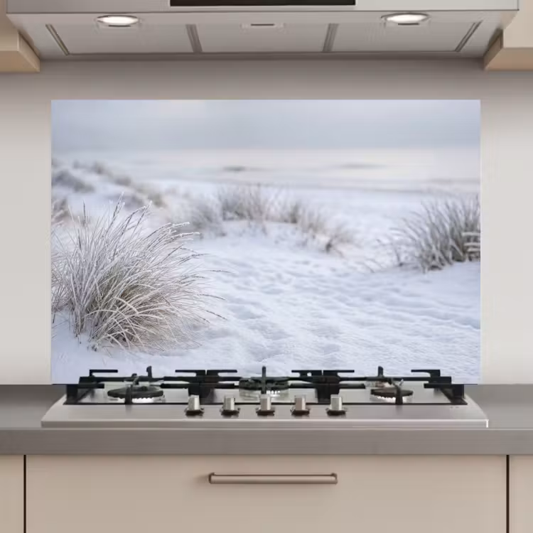 Duinen - Sneeuw - Strand - Winter - Serene keuken achterwand 2 middel zz_3dshopping