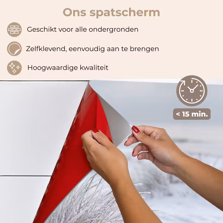 Duinen - Sneeuw - Strand - Winter - Serene keuken achterwand 2 middel -3d