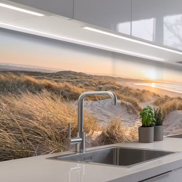 Duinen - Strand - Zee keuken achterwand 2 middel -3d_schuin