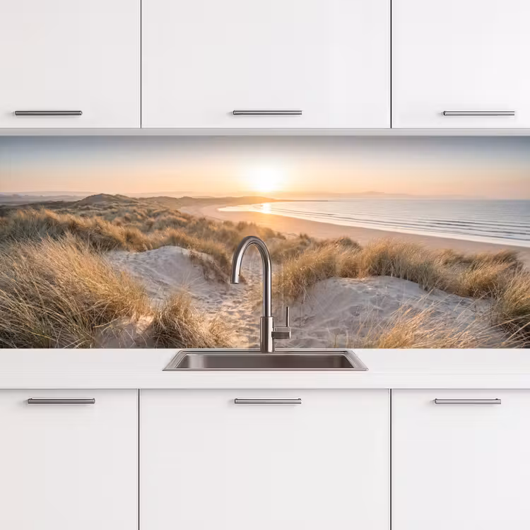 Duinen - Strand - Zee keuken achterwand 2 middel -3d
