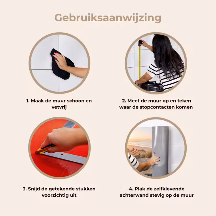 Duinen - Strand - Zee keuken achterwand 2 middel -gebruiksaanwijzing_NL