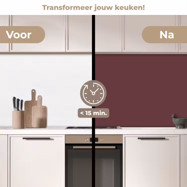 Dusty - Rose - Roze keuken achterwand 2 middel 871 -voor-na2_NL
