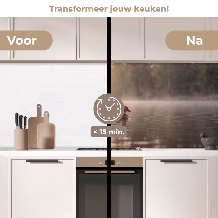 Eenden - Water - Mist - Natuur keuken achterwand 2 middel -voor-na2_NL