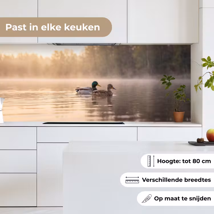 Eenden - Water - Mist - Natuur keuken achterwand 2 middel -sfeer4_NL