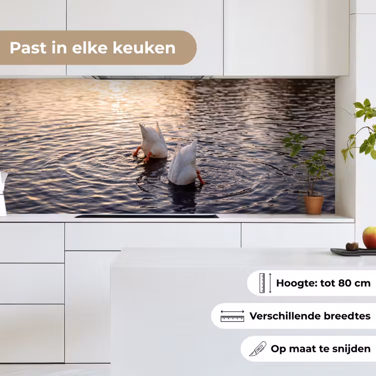 Eenden - Water - Natuur keuken achterwand 2 middel -sfeer4_NL