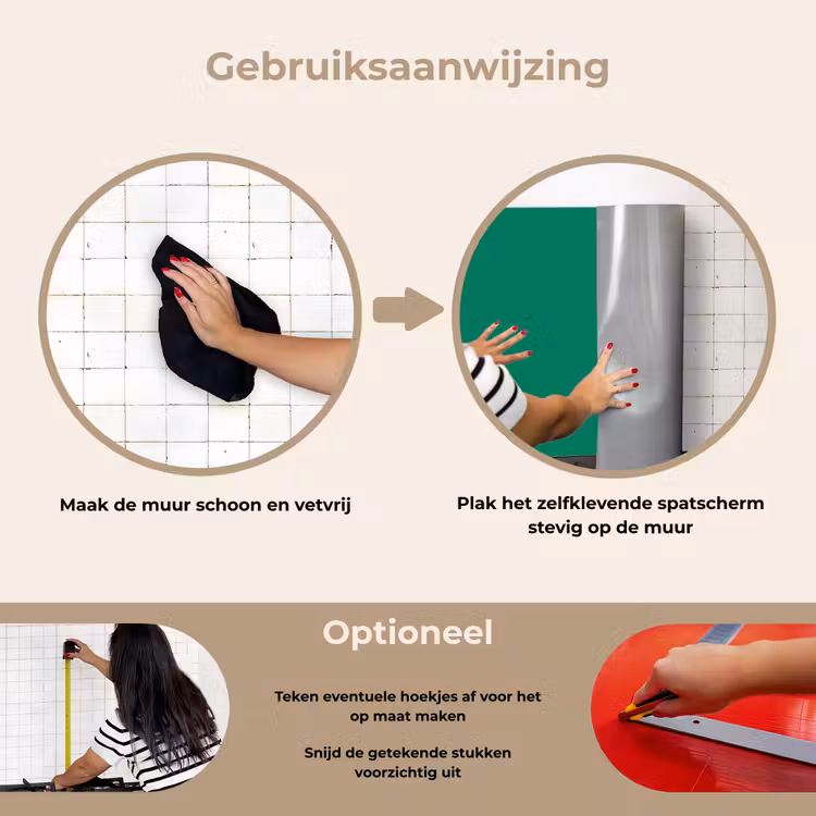Eeuwige Esmeralda keuken achterwand spatscherm klein -gebruiksaanwijzing_NL