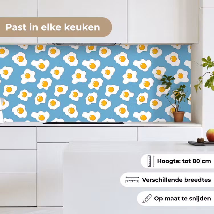 Eieren - Dooiers - Blauw keuken achterwand 2 middel 871 -sfeer4_NL