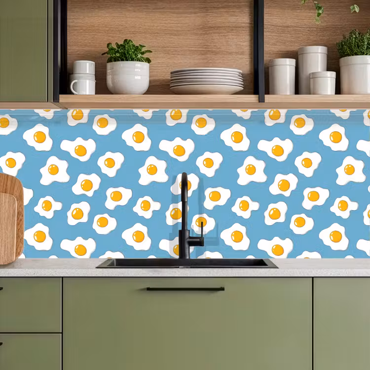 Eieren - Dooiers - Blauw keuken achterwand 2 middel 871 -sfeer3