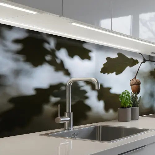 Eikel - Eikenblad - Bos - Herfst - Natuur keuken achterwand 2 middel -3d_schuin