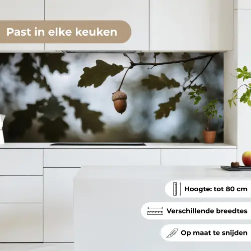 Eikel - Eikenblad - Bos - Herfst - Natuur keuken achterwand 2 middel -sfeer4_NL