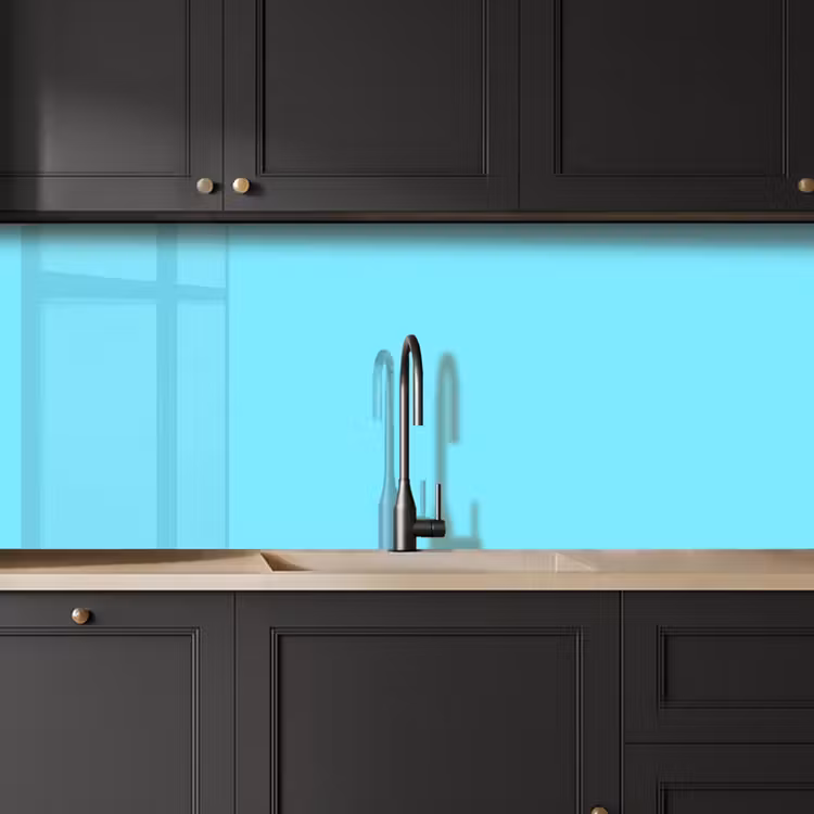 Electric - Cyan - Blauw keuken achterwand 2 middel 871 -sfeer1