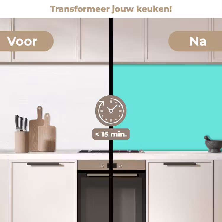 Electric - Cyan - Turkoois keuken achterwand 2 middel 871 -voor-na2_NL