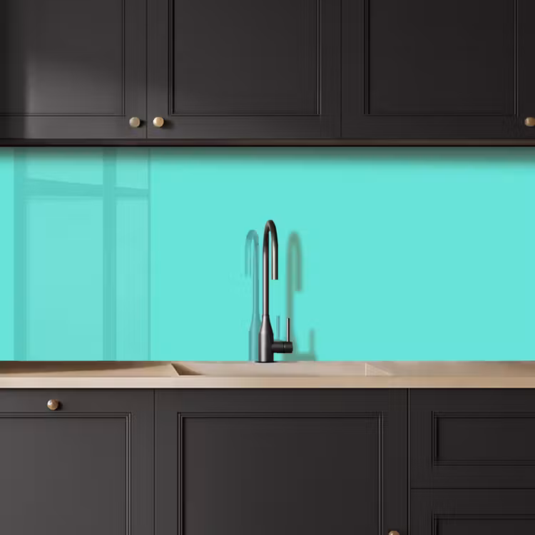 Electric - Cyan - Turkoois keuken achterwand 2 middel 871 -sfeer1