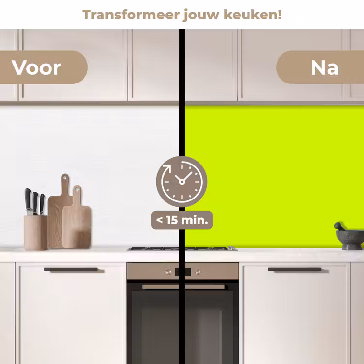 Electric - Lemon - Geel keuken achterwand 2 middel 871 -voor-na2_NL