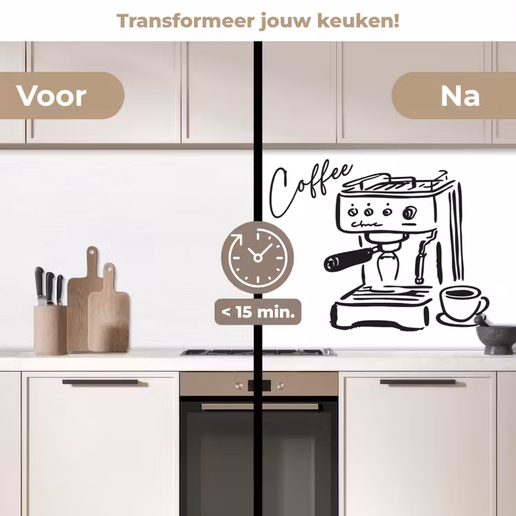 Espressomachine - Zwart - Wit keuken achterwand 2 middel -voor-na2_NL