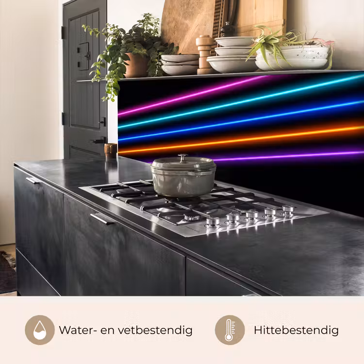 Esthetiek - Retro - Neon keuken achterwand 2 middel -usp_NL