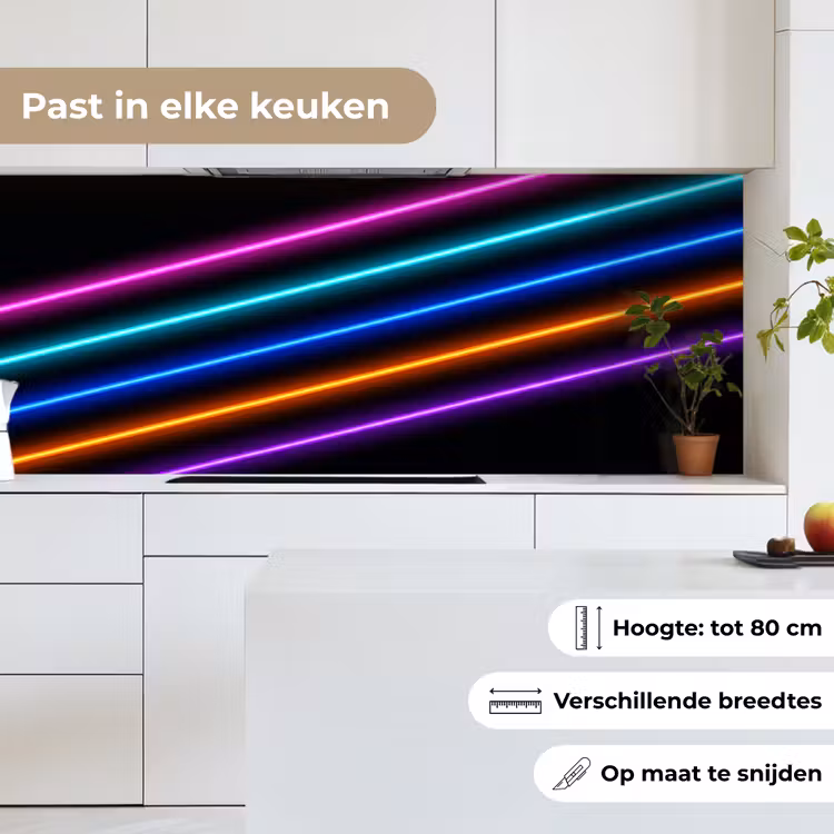 Esthetiek - Retro - Neon keuken achterwand 2 middel -sfeer4_NL