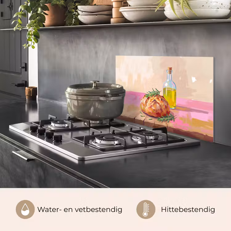 Eten - Brood - Olijfolie - Abstract - Keuken keuken achterwand spatscherm klein -usp_NL