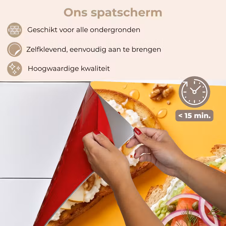 Eten - Brood - Ontbijt - Modern - Kleurrijk keuken achterwand spatscherm klein -spatscherm_NL