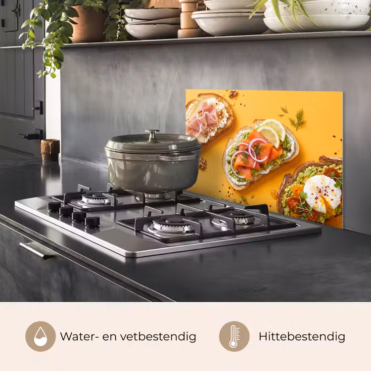 Eten - Brood - Ontbijt - Modern - Kleurrijk keuken achterwand spatscherm klein -usp_NL