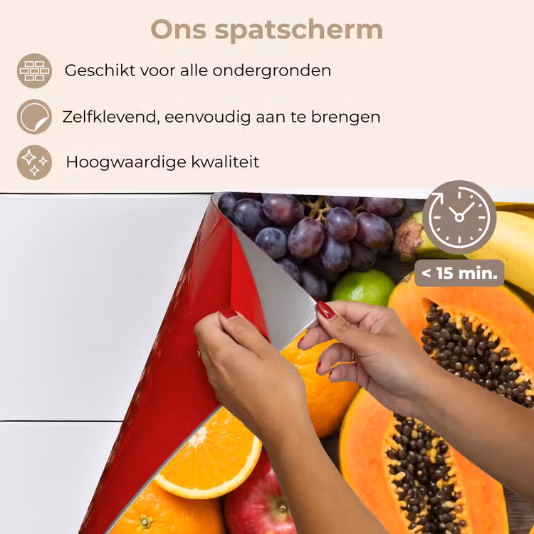 Eten - Fruit - Groenten - Vers - Kleurrijk keuken achterwand spatscherm klein -spatscherm_NL