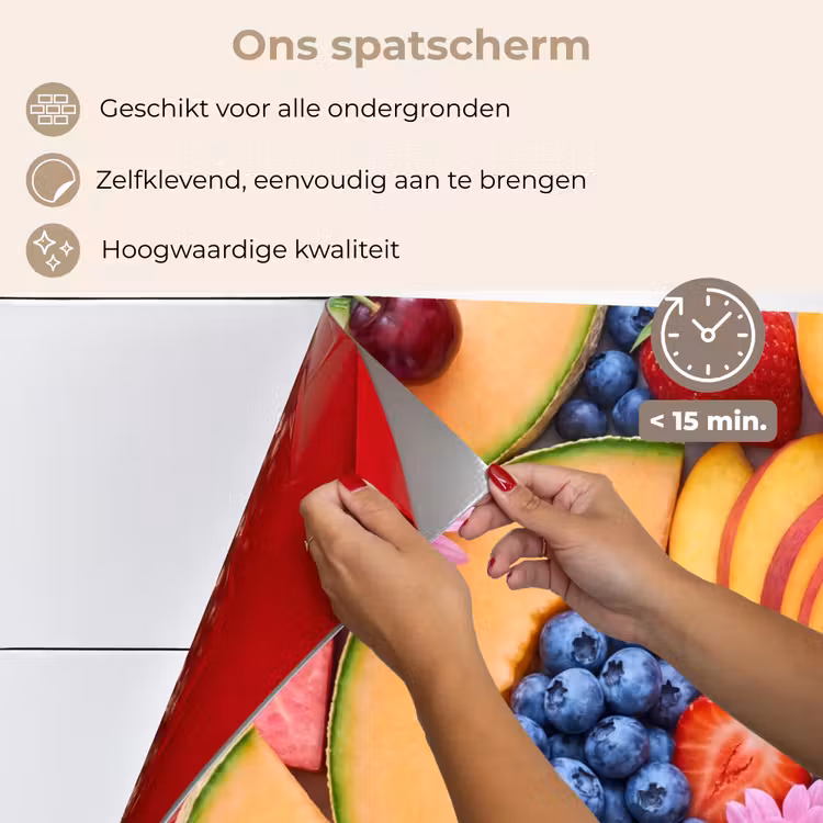 Eten - Fruit - Zomer - Kleurrijk keuken achterwand spatscherm klein -spatscherm_NL