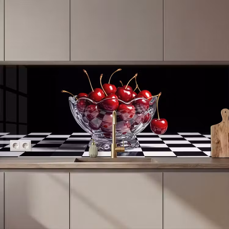 Keuken achterwand - Eten - Kersen - Rood - Eten - Kersen - Rood keuken achterwand 2 middel zz_3dshopping