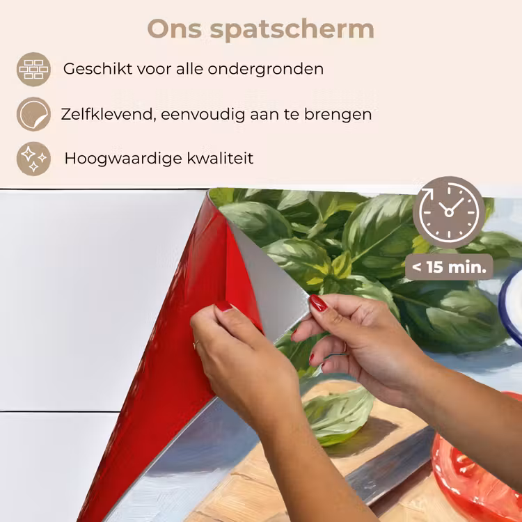 Eten - Keuken - Ingrediënten - Stillleven - Rood keuken achterwand spatscherm klein -spatscherm_NL