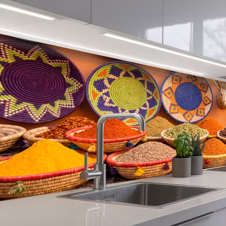 Keuken achterwand - Eten - Kleurrijk - Cultuur - Eten - Kleurrijk - Cultuur keuken achterwand 2 middel