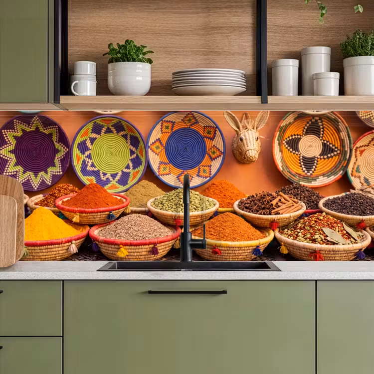 Keuken achterwand - Eten - Kleurrijk - Cultuur - Eten - Kleurrijk - Cultuur keuken achterwand 2 middel