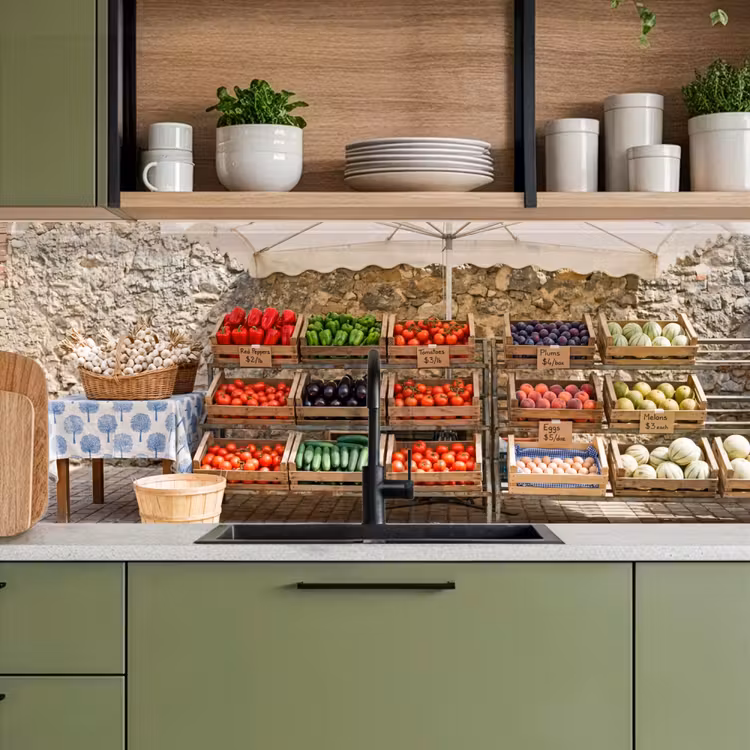 Keuken achterwand - Eten - Markt - Vers - Eten - Markt - Vers keuken achterwand 2 middel