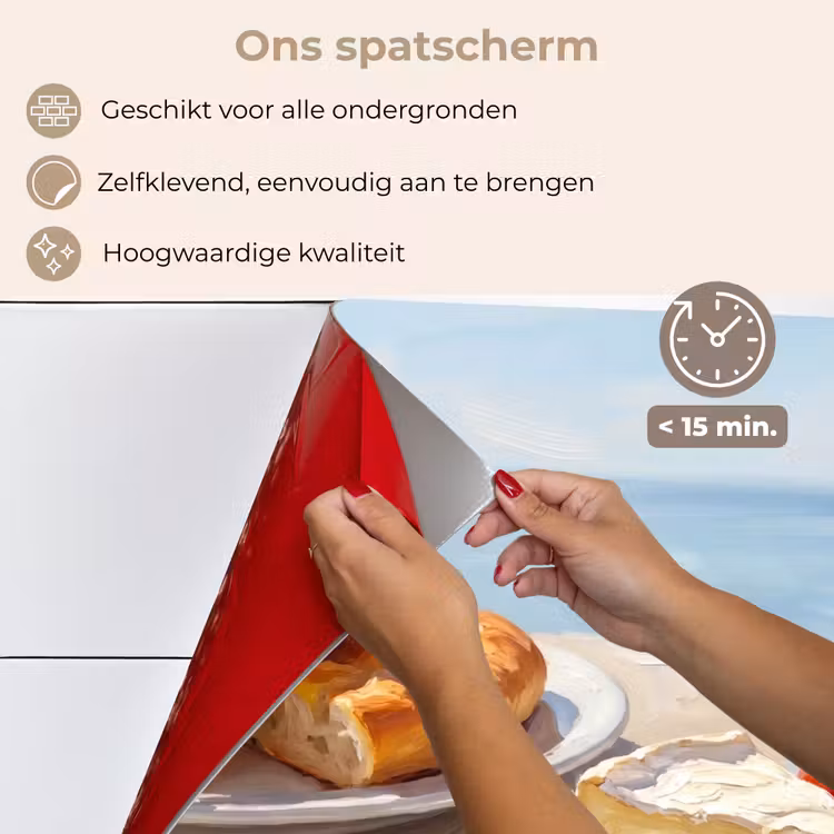 Eten - Middellandse Zee - Natuur - Geschilderd keuken achterwand spatscherm klein -spatscherm_NL